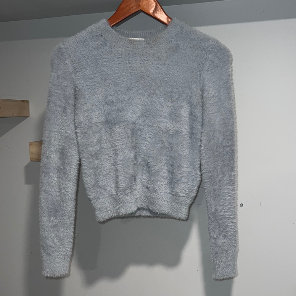 Aritiza Sunday best blue fuzzy sweater